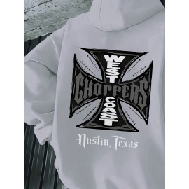 Men'S New Print Sweatshirt, Plus Size