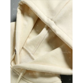 Men's Large Light Yellow Sweatshirt - Personalized /, Loose Fit Kangaroo Pocket Pullover, Machine Washable Casual Streetwear Hoodie for Groups, Teams & Corporate Branding ( Orders Welcome), PLUS SIZE