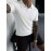 Men'S Summer Fashion Rib-Knit Polo Shirt | Short Sleeve, Lapel Collar, Rayon, Medium Stretch, Solid Color, Ideal for Business Travel and Casual Social Events